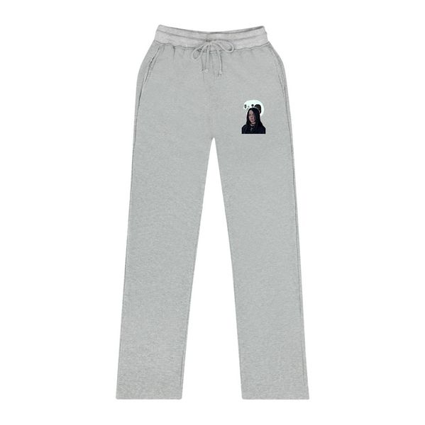 

popular billie eilish gray cotton casual men and women trousers boys and girls sports pants slim comfortable fashion pants, Black