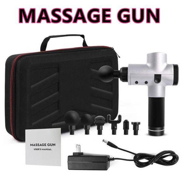 

6 heads massage gun 20 speed shifting massager with touch control display deep muscle relax pain relief
