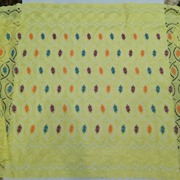 

ahh076 african voile lace fabric swiss voile with stones swiss cotton lace 2019 fabrics for wedding yellow, Pink;blue
