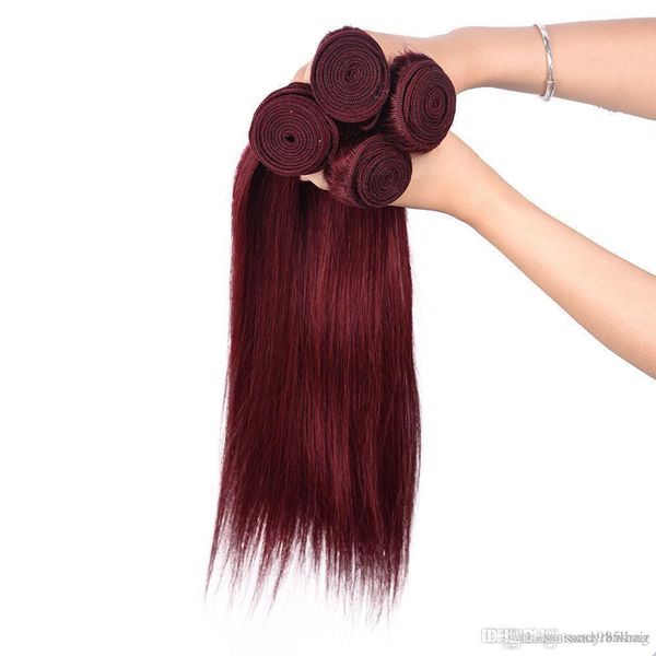 

large promotion ce certificated 100g/piece 4pcs/lot 99j color malaysian virgin remy human hair bundles weaving, Black
