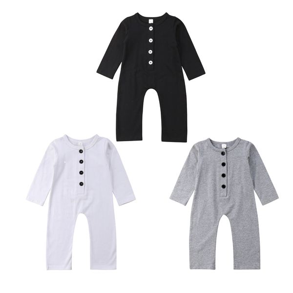

US Toddler Baby Boy Girl Long Sleeve Cotton Romper Jumpsuit Outfit Clothes 0-24M