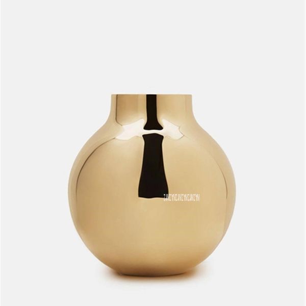 

modern fashion nordic ceramic vase gold plated flower vase for flowers model room furnishing l office home decoration a/b