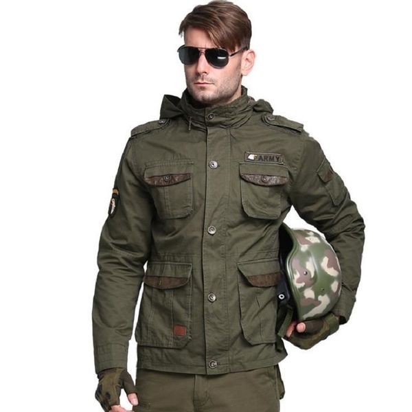 

2017 m65 us bomber army tactical jackets men autumn combat multi pocket coat hoodies windbreakers jacket, Blue;black