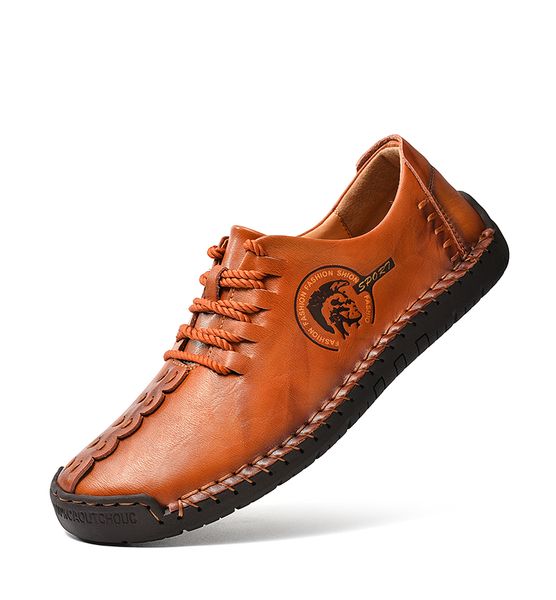 

plus size fashion men split leather shoes casual comfortableloafers flats shoes breathable, Black