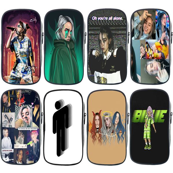 

fashion billie eilish pencil case students pen bag teens pencil box kids stationery bag boys girls holder festival gift