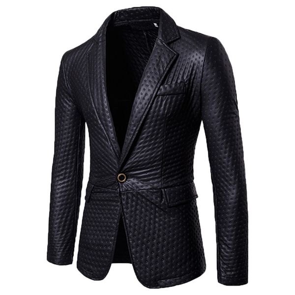 

men's new style fashion self-cultivation and bright-faced suit pure color coat, Black;brown