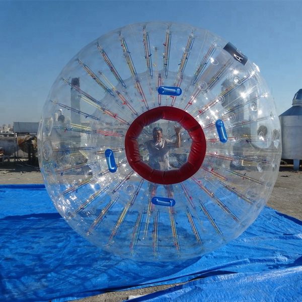 

inflatable zorbing ball 2.5m dia human size hamster ball pvc grass ball low price