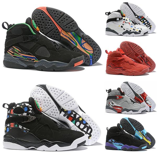

New Quai 54 Basketball Shoes 8 8s Tinker men VALENTINES DAY AQUA Reflections PLAYOFF designer mens trainers sports sneakers size 7-13