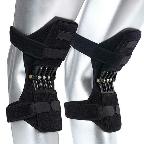 

1 pair knee pads breathable climbing power knee support strength knee joint stabilizer pad elastic stabilizer booster, Black;gray
