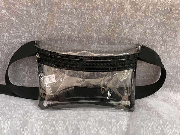 

Pink letter fanny pack clear wai t bag tran parent phone pur e co metic bag fa hion handbag