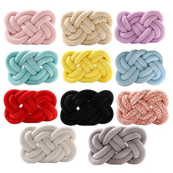 

knotted cushion hand-woven long seat cushion handmade knotted less deformable home decor seat