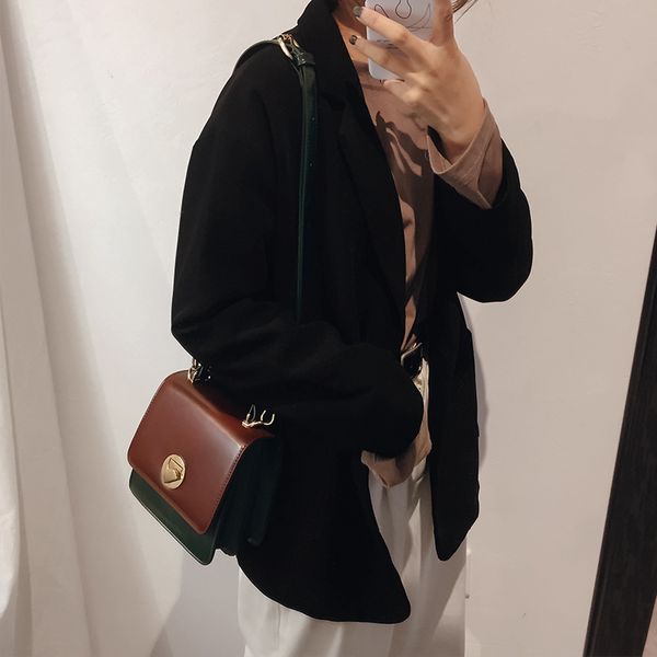 

portable bag fashion messenger bag single shoulder women's small square