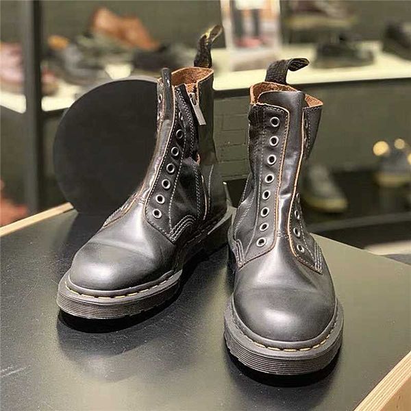 

shoes women's winter ankle boots women's shoes zipper boots char chaussures round zipper, Black