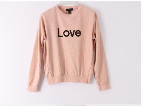

ladies out brush terry pullover in pink 2019 autumn fashion cute women clothes, Black