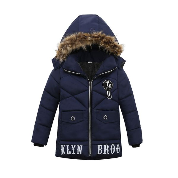 

2018 winter boy coats fashion hooded children clothing coat baby boys jackets warm kids clothes long sleeve outerwear, Blue;gray