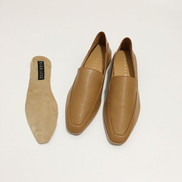 

марка эспадрильи обувь женщина мягкие кожаные платья oxfords квартиры дамы низкие каблуки ленивый квадратный носок sapatos female2020 бурдюк, Black