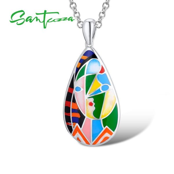 

santuzza silver pendants for women pendant fit for necklace 925 sterling silver slide necklaces pendant colorful enamel handmade