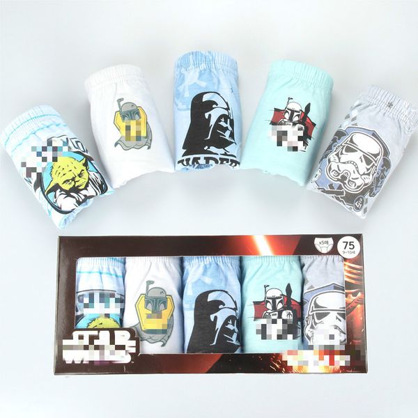

5pcs/lot 2-14y childrens boys underwear boxer briefs child underwear children underpants cartoon cotton underpants, Camo