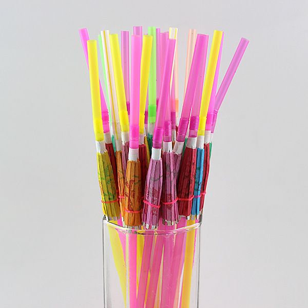 

festival supplies drinking plastic straws one-time colorful creative for birthday wedding party gift craft diy favor