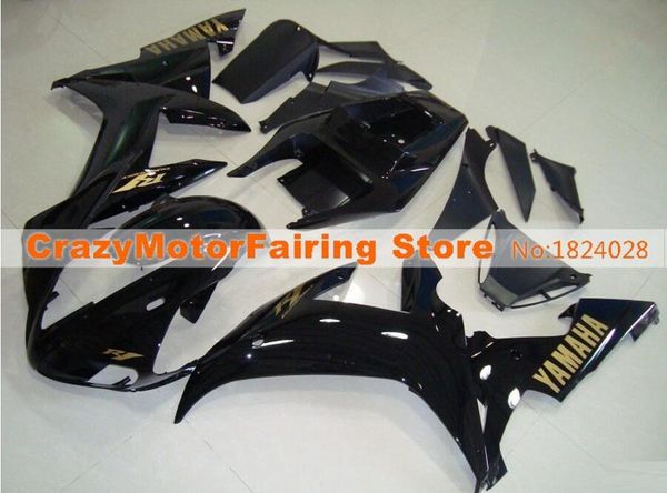

4gifts new abs mold motorcycle plastic fairings kits fit for yamaha yzf-r1-1000 2002-2003 02 03 fairing bodywork set black cool