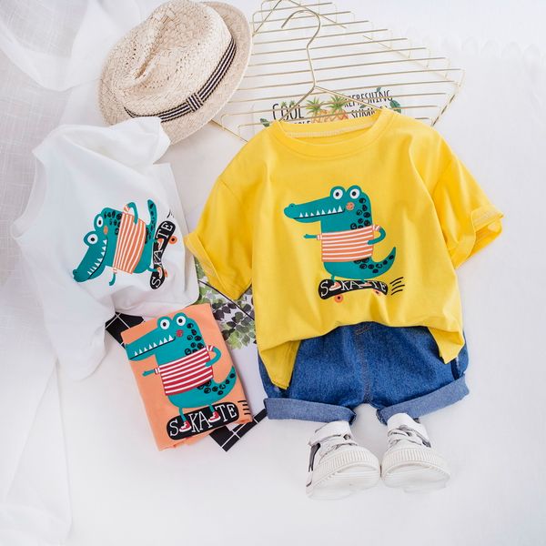 

baby clothing sets 2020 new fashion toddler boys fruits pattern cool suits casual t-shirt and pants clothes outfits, White