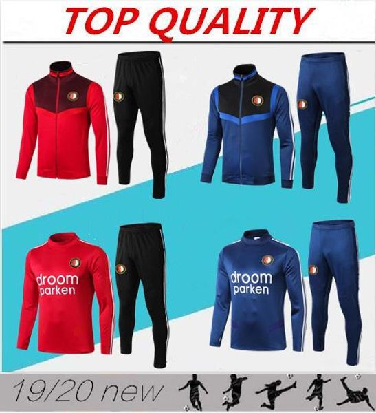

2019 2020 feyenoord rotterdam soccer training suit jacket voetbalshirt 19 20 feyenoord camisas de futebol jogging football tracksuit, Black