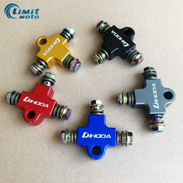 

motorcycle hydraulic brake oil hose cnc tee connector / tee coupling fitting for tubing bracket 3way pipe adapter modification