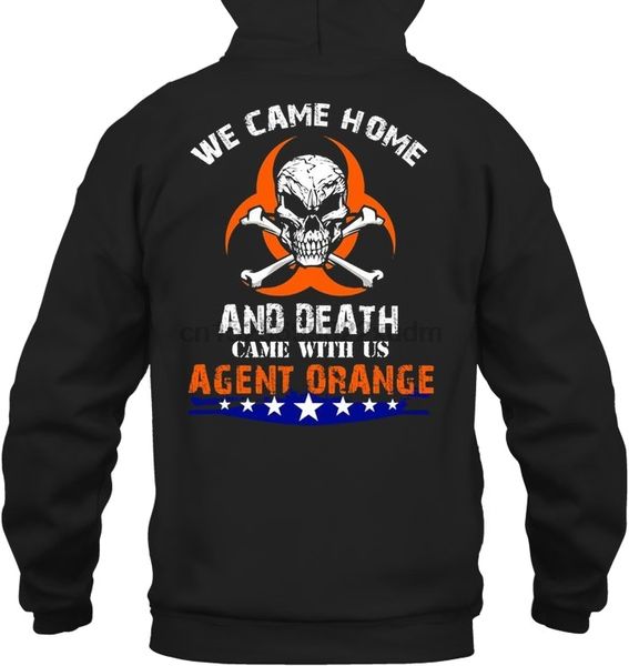 

men hoodie we came home and death came with us agent orange women streetwear, Black