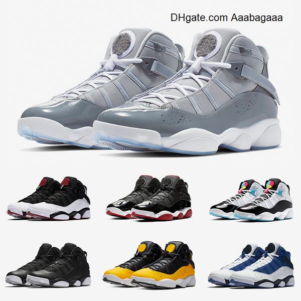 

2019 6 6s six rings mens basketball shoes cool grey concord bred green ice gym red space jam men women authentic sports sneakers