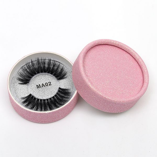 

3d lashes silk protein soft natural lifelike false eyelashes with pink box bowknot transparent plastic terrier 100%handmade ma02