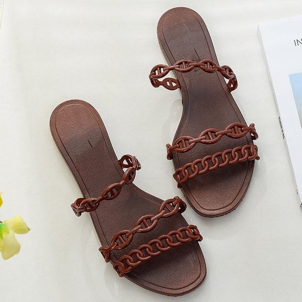 

women fashion vacation women's casual monochrome vintage roman plus-size flat slippers sandals, Black;red