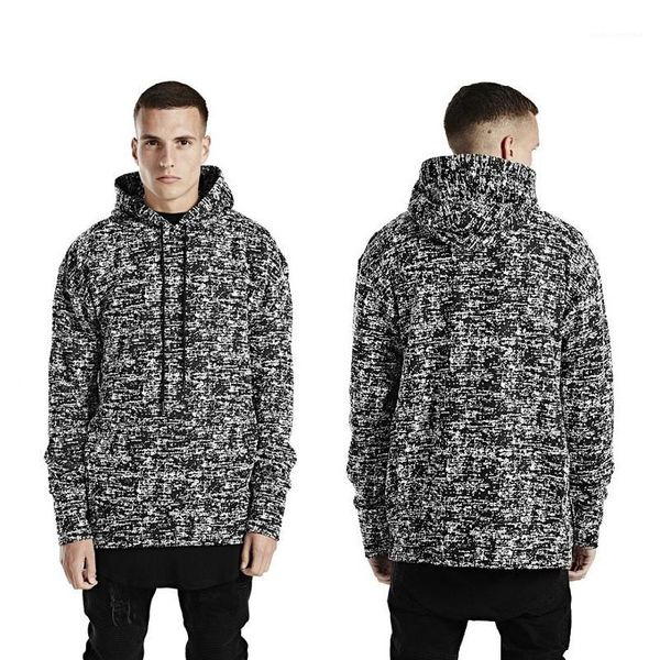 

panelled mens hoodies casual males clothing panelled mens designer hoodies fashion long snow print side zipper, Black