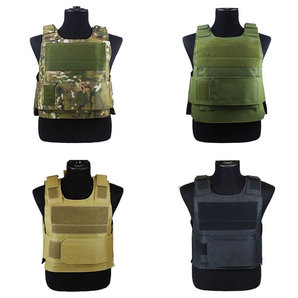 

hunting tactical body armor jpc molle plate carrier vest outdoor cs game paintball vest equipment, Camo;black