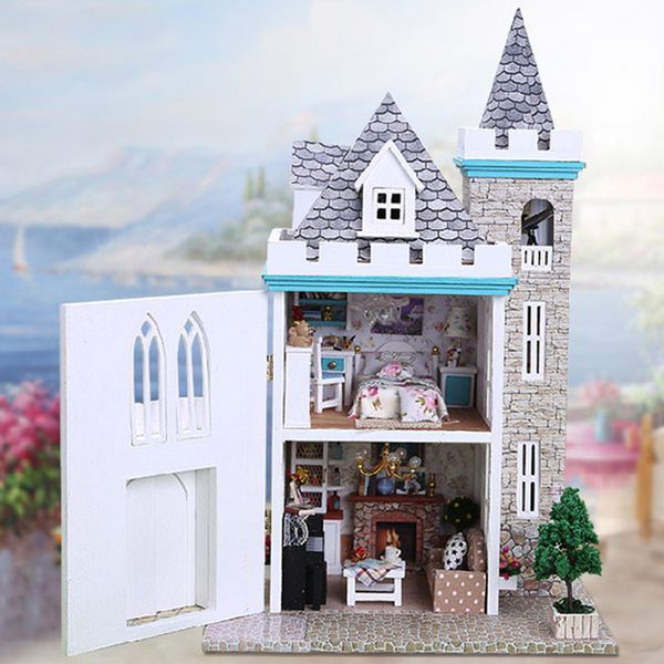 

миниатюрные поделки кукольный домик миниатюре замок деревянные кукольные домики, мебель комплект украшений ручной работы игрушки для детей п