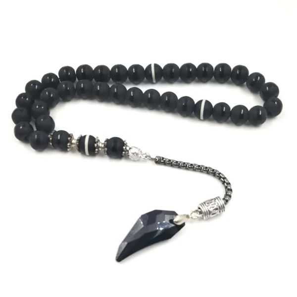 

tasbih crystal with agates tassel popular style crystal black color prayer beads 33 66 99beads stone rosary