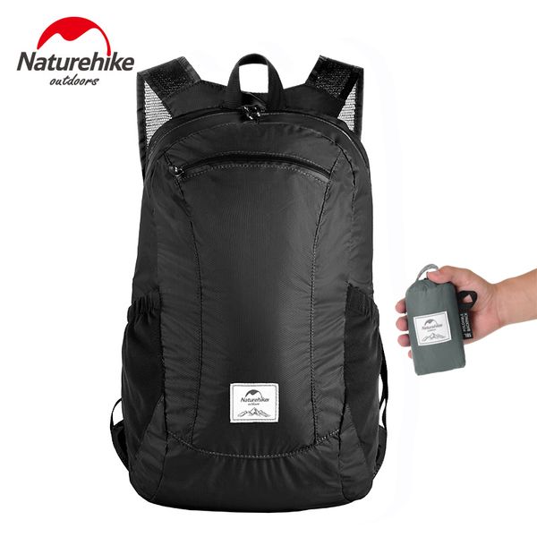 

naturehike lightweight foldable waterproof nylon women men skin backpack 18l travel outdoor sports camping hiking bag rucksack