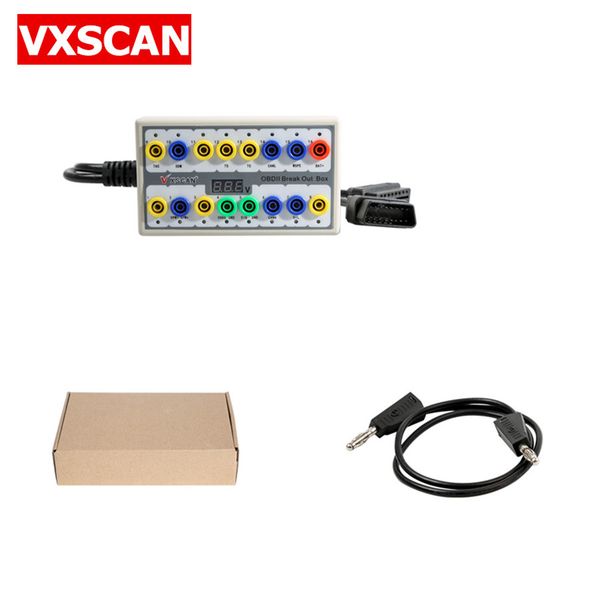 

obd2 breakout box car obd obdii protocol detector break out box obd2 diagnostic connector detector