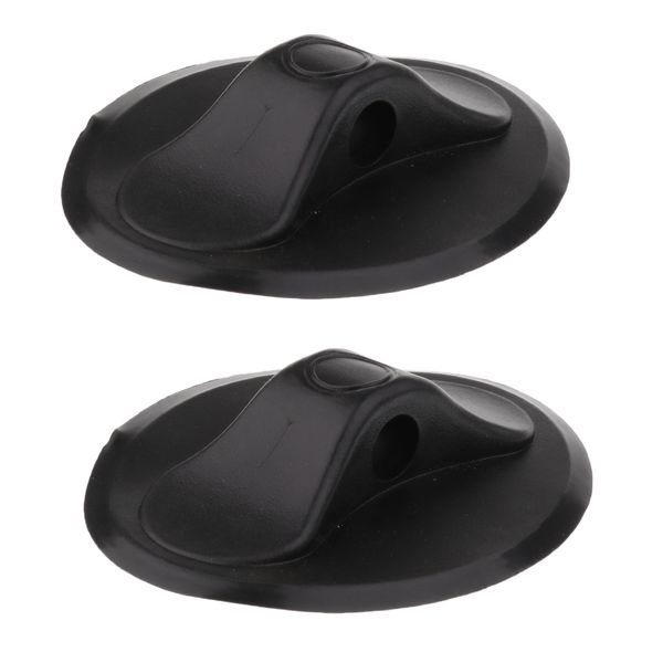 

2 pieces durable oval white/black pvc single hole rope buckle holder clip deck mount for inflatable boat kayak canoe rubber dinghy