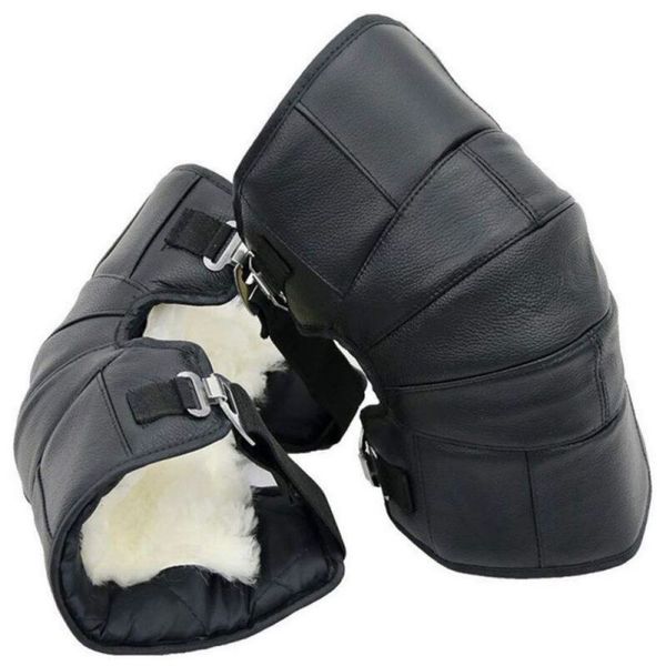 

2pcs warm riding knee pads thick for cold winter outdoor windproof riding knee pads safety for motorcycle motorbike