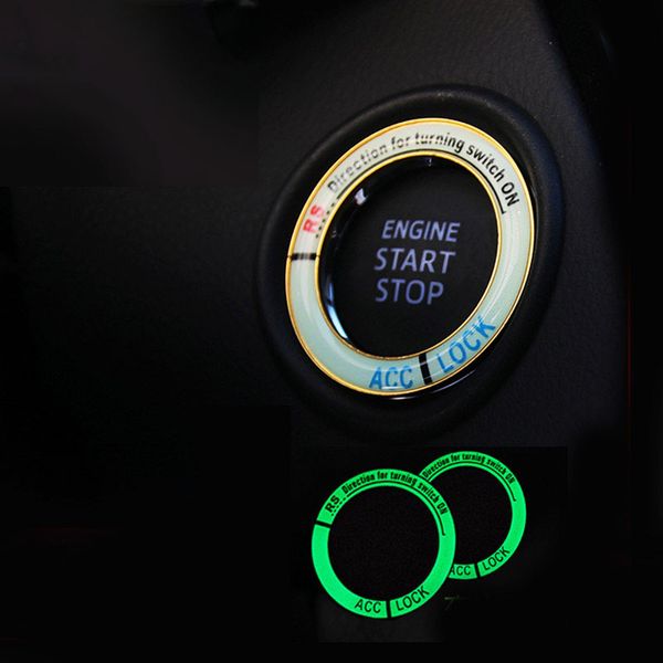 Para Toyota CHR C-HR Acessórios Interiores Anel de Ignição Luminosa Anel Chave Decoração Etiqueta Do Carro Styling Interruptor de Ignição proteger