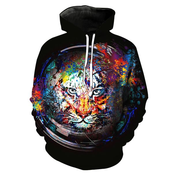 

Hot Seller Tie-dye Printing Long Sleeve Hooded Pocket Hoodies Fashion Hipster Hooded Hoodies Young Designer Sweatshirt Black