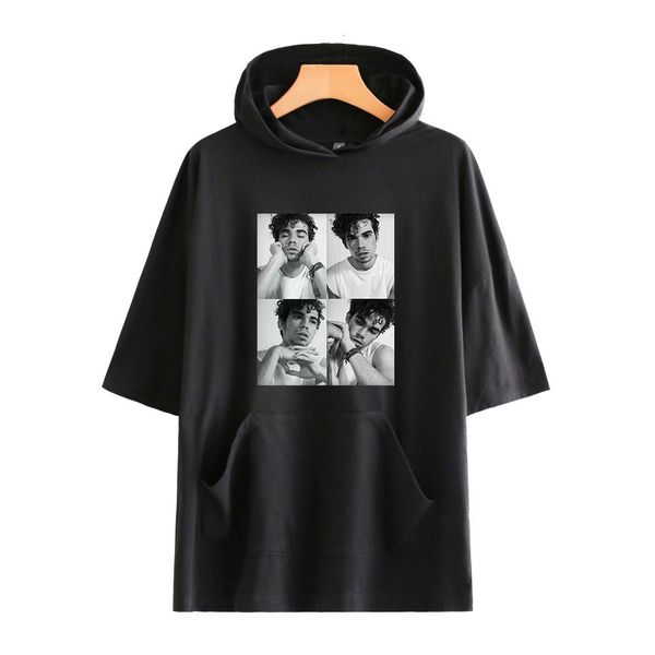 

2019 james Â· bois cameron boyce leisure time men and women belt cap short sleeve shirt t shirts, Gray;blue