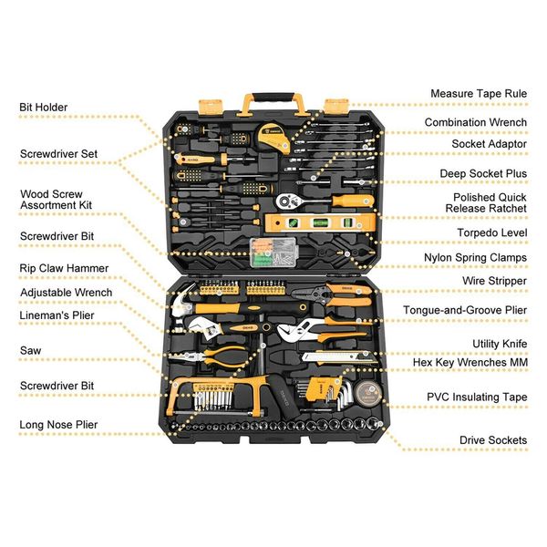 

Mechanic tool kit car et auto repair wrench ocket 168 piece w toolbox ca e