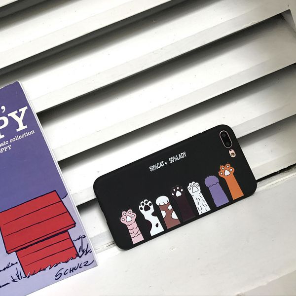 

japan and south korea cute kitten claws for apple 7plus phone case iphonex/8/6s soft shell lovers