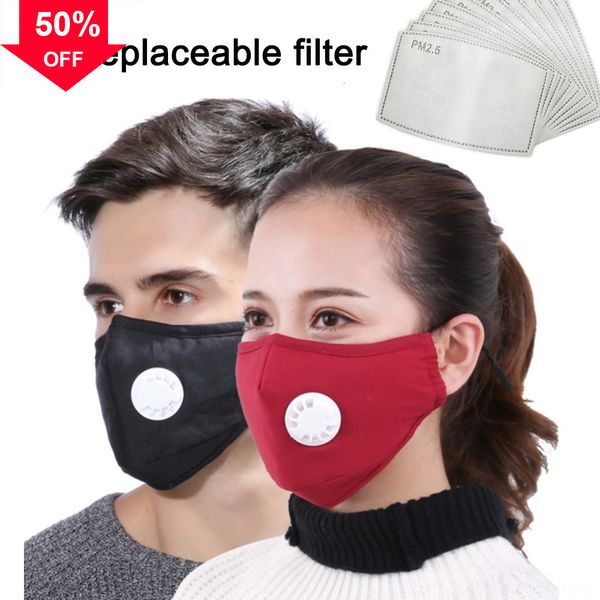 

BmMT1 R2qg Breathing Reusable Masks K -allergic Pm2.5 Mouth face Pollution Cloth Vs fashion Mask with Valve prote