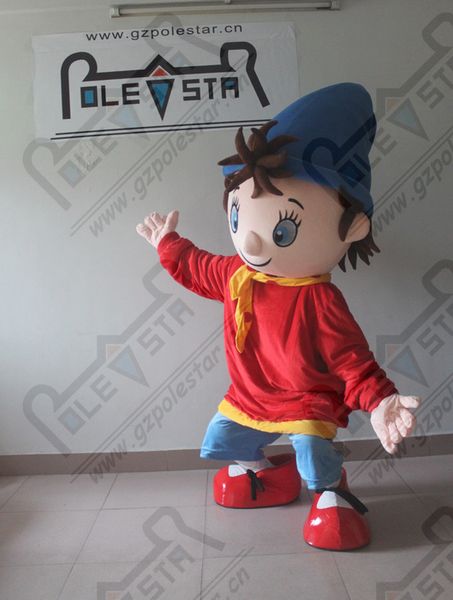 

blue hat cartoon boy mascot costumes noddy costumes for party pole star mascot costumes, Red;yellow
