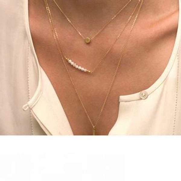 

necklaces pendant fashion gold layered collier plastron body necklace set turkish jewlery 18k gold plated chain long beautifully necklaces, Silver