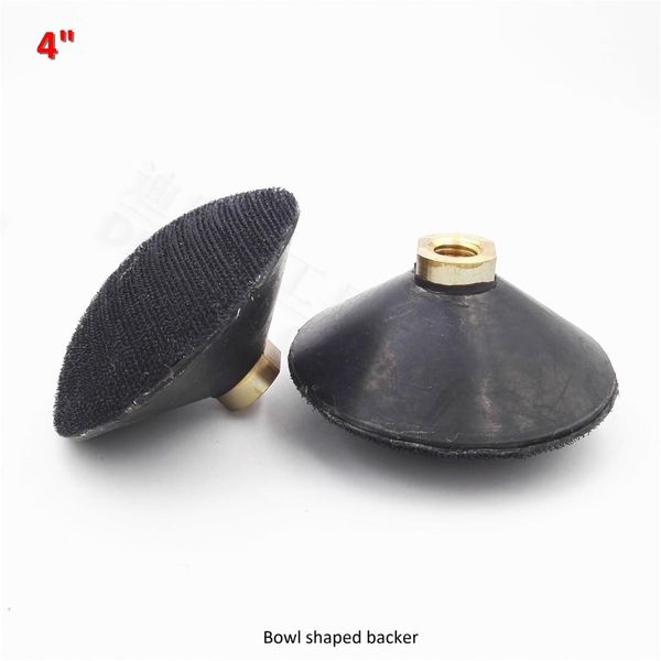 

diatool 2pcs 4inch rubber back pad for bowl shaped sanding disc m14 or 5/8-11 thread diameter 100mm soft and strong body