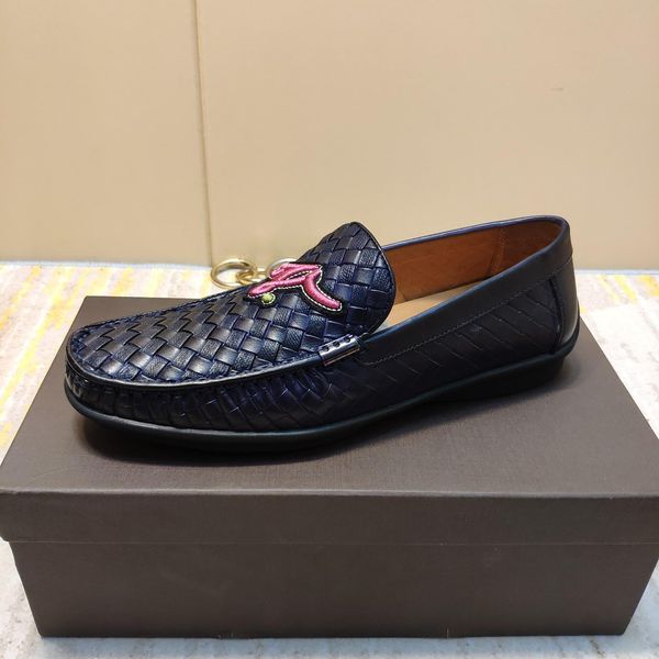 

New french brand men 039 dre hoe leather knit embroidery men 039 bu ine travel ca ual hoe 40 45 ize