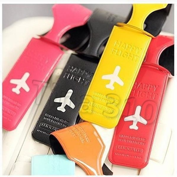 6styles Valise Tags avion imprimé lettre anglaise motif étiquette de bagage étuis de voyage porte-carte accessoires fête créative T2I5381